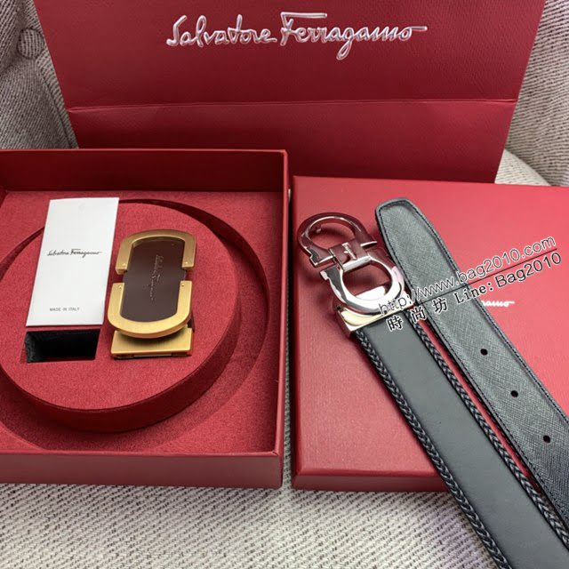 菲拉格慕男女士皮帶 Ferragamo雙扣高端禮盒腰帶  jjp2121